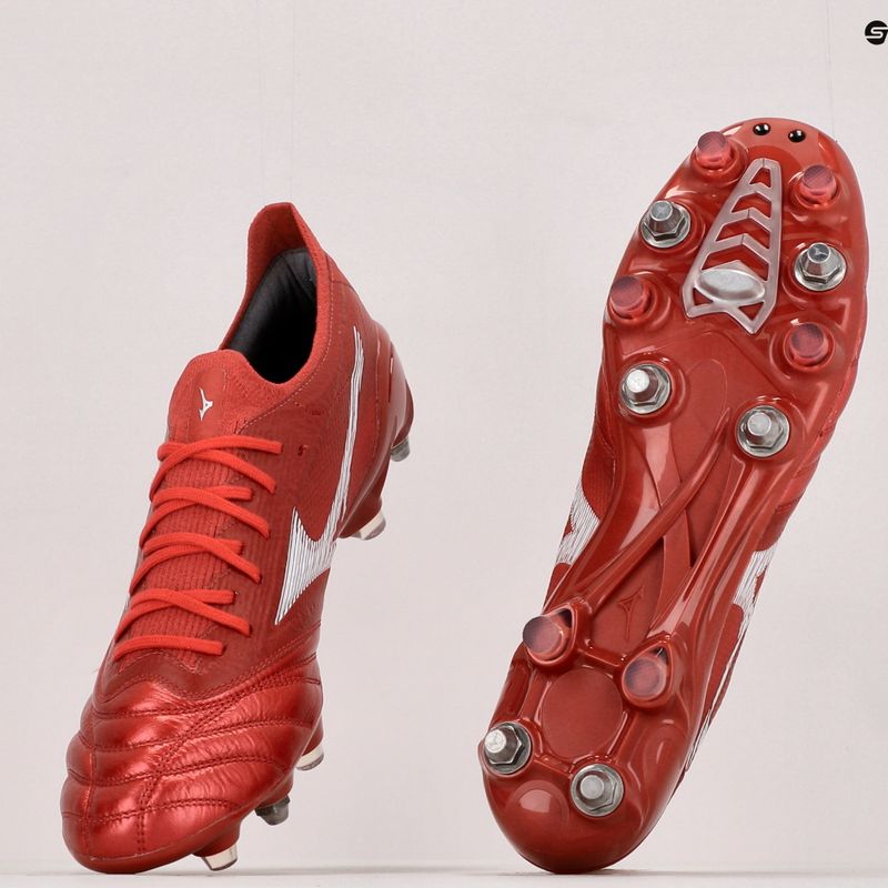 Buty piłkarskie Mizuno Morelia Neo III Beta Elite Mix czerwone P1GC229160 12