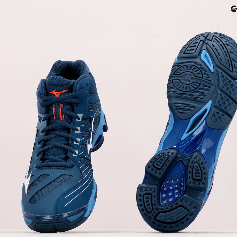 Buty do siatkówki Mizuno Wave Voltage Mid granatowo-niebieskie V1GA216521 15