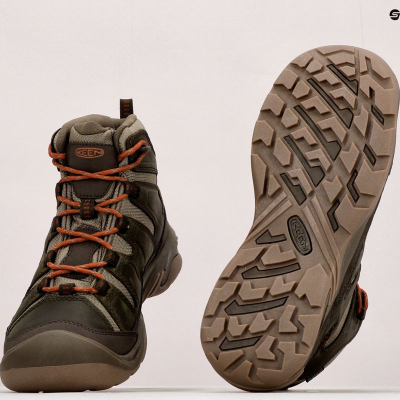 Buty trekkingowe męskie KEEN Circadia Mid WP dark olive/potters clay 19