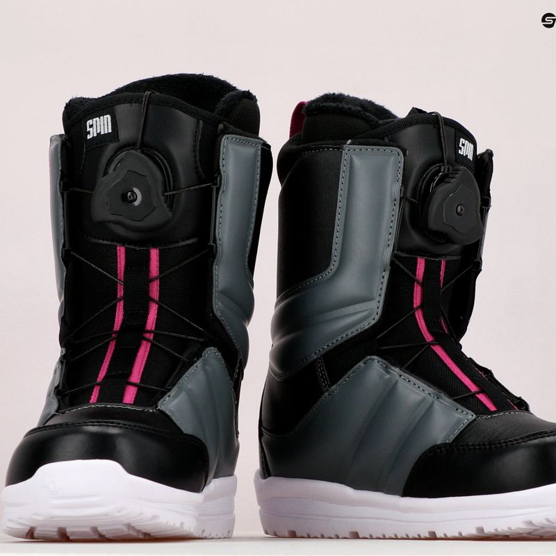 Buty snowboardowe damskie Northwave Helix Spin W black/dark grey 14