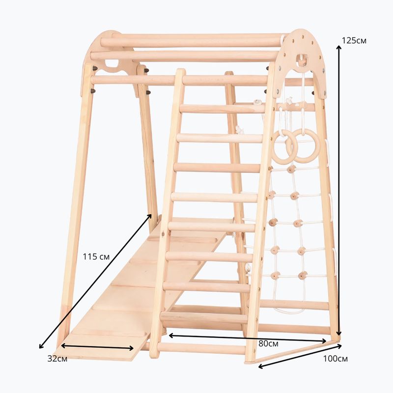 Trójkąt gimnastyczny wspinaczkowy RINAGYM Kids 2 natural 10