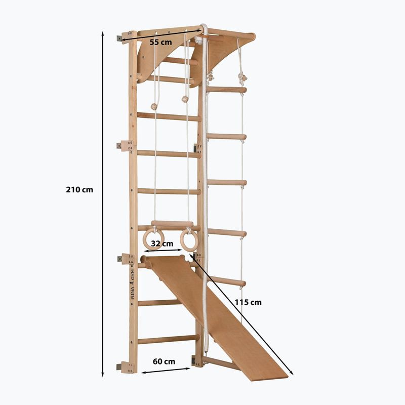 Drabinka gimnastyczna RINAGYM ECO-PINE+SLIDE 7