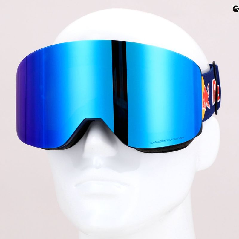 Gogle narciarskie Red Bull SPECT Magnetron Slick matt dark blue/blue/smoke blue mirror/blue snow 12