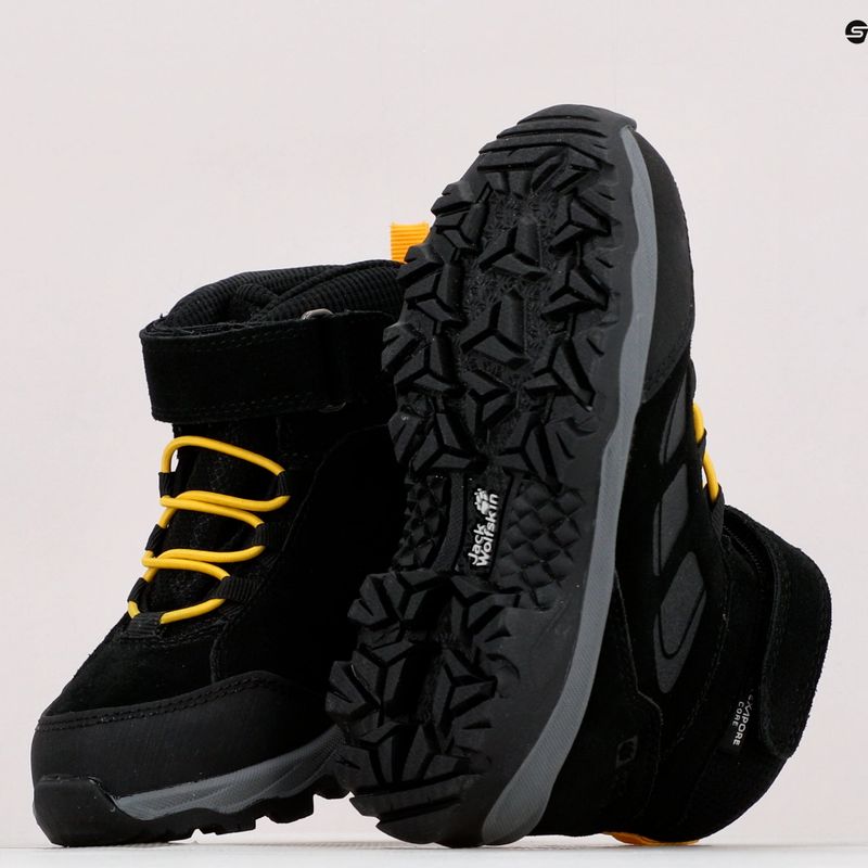 Buty trekkingowe dziecięce Jack Wolfskin Vojo Lt Texapore Mid black/burly yellow xt 11