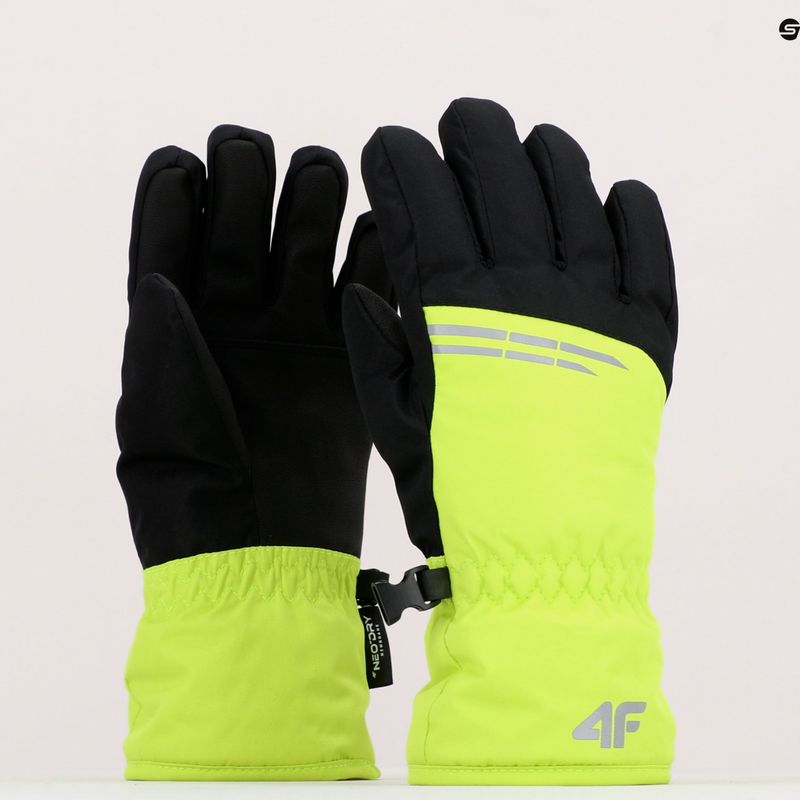 Rękawice narciarskie dziecięce 4F M038 canary green 9
