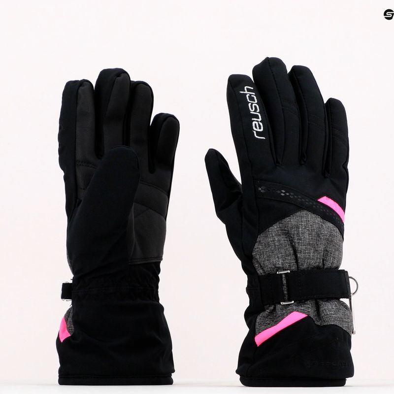 Rękawice narciarskie damskie Reusch Hannah R-TEX XT blck/blck melang/pink glo 8