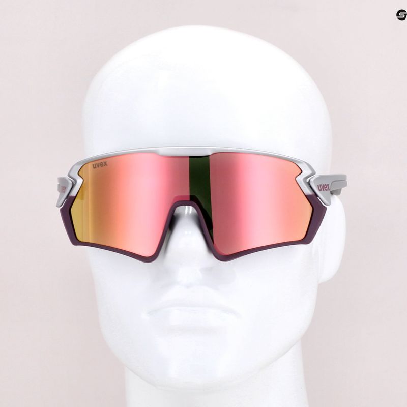 Okulary przeciwsłoneczne UVEX Sportstyle 231 silver plum matt/mirror red 12