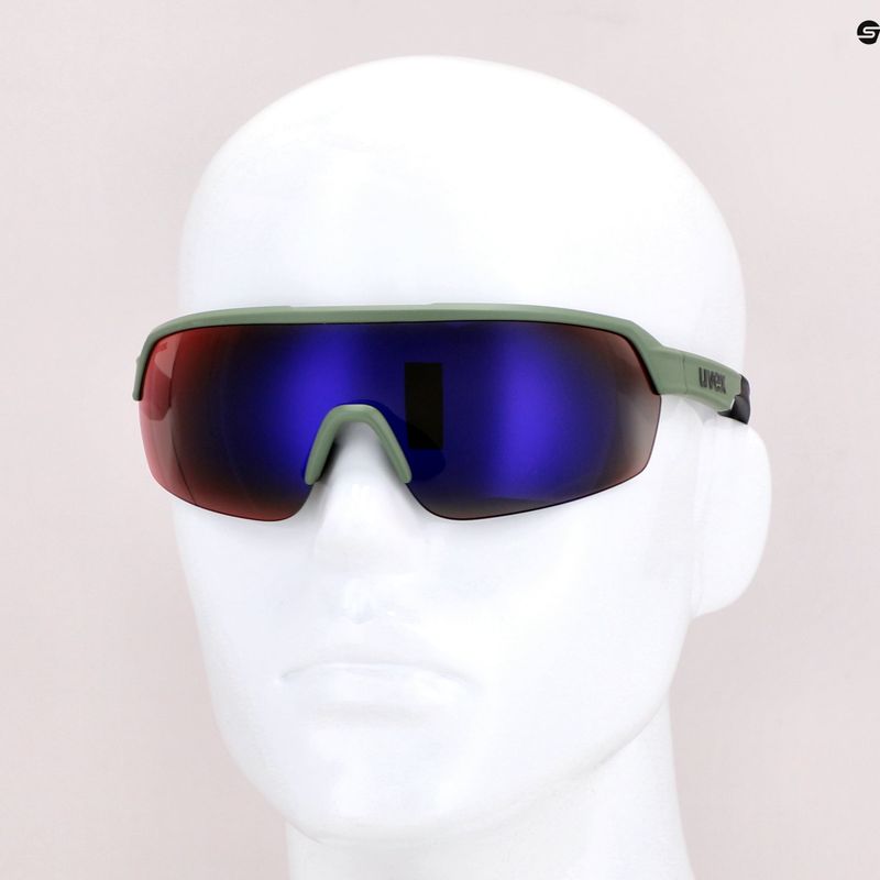 Okulary przeciwsłoneczne UVEX Sportstyle 227 olive matt/mirror red 12