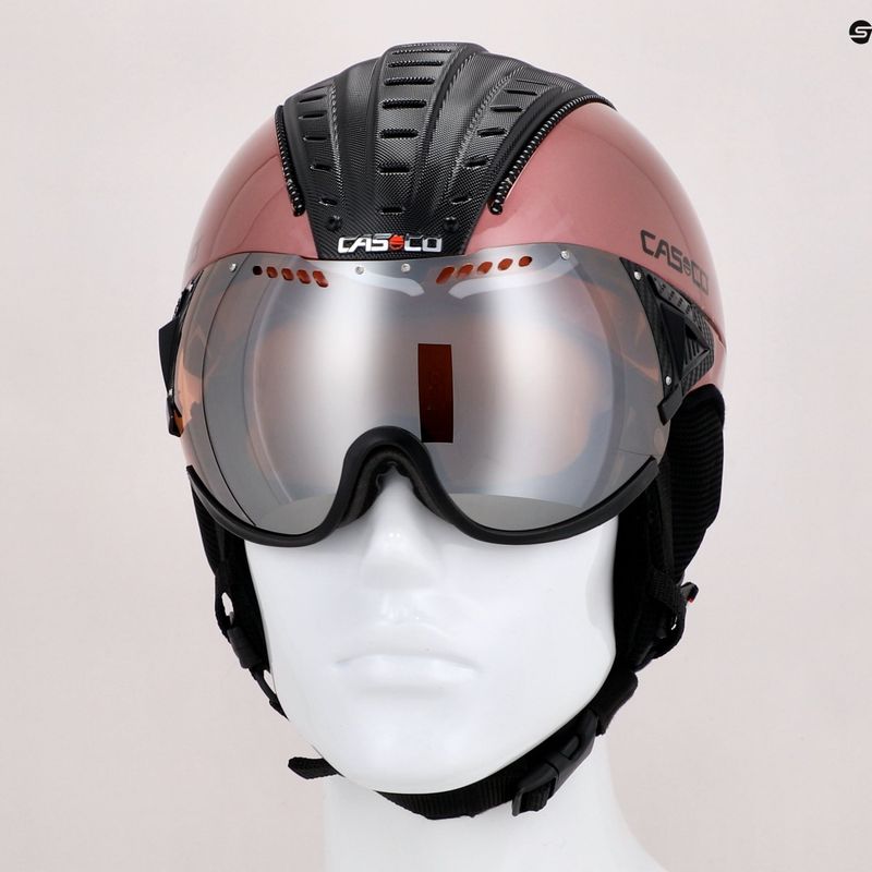 Kask narciarski CASCO SP-2 Visor Carbonic black/rose 10