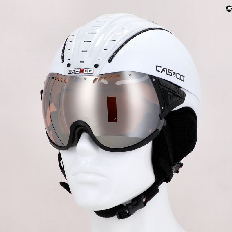 Kask narciarski CASCO SP-2 Visor Carbonic white 11