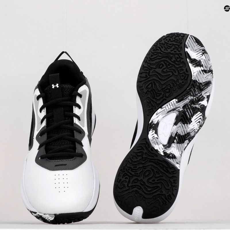 Buty do koszykówki męskie Under Armour Lockdown 6 white/jet gray/black 12