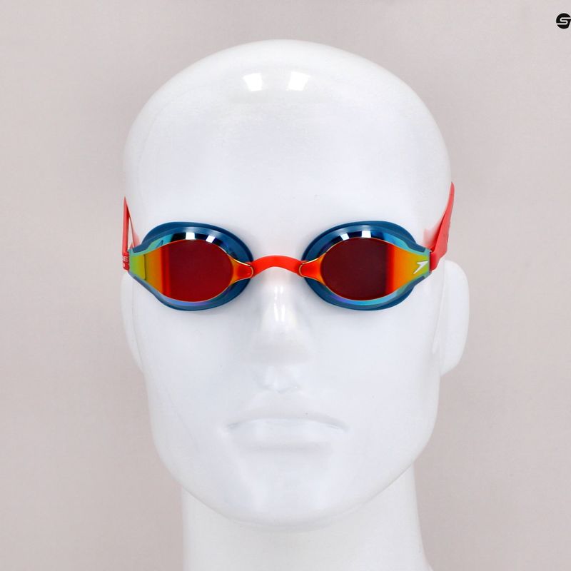 Okulary do pływania Speedo Fastskin Speedsocket 2 Mirror phoenix red/nordic teal/fire gold 11