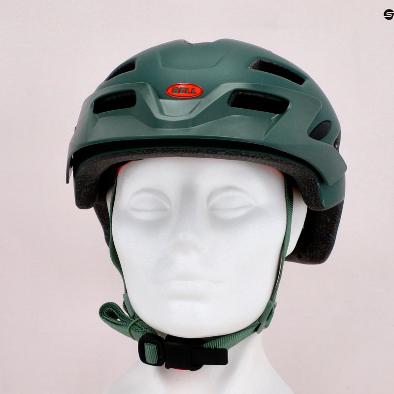 Kask rowerowy dziecięcy Bell Sidetrack Jr matte dark green orange 9