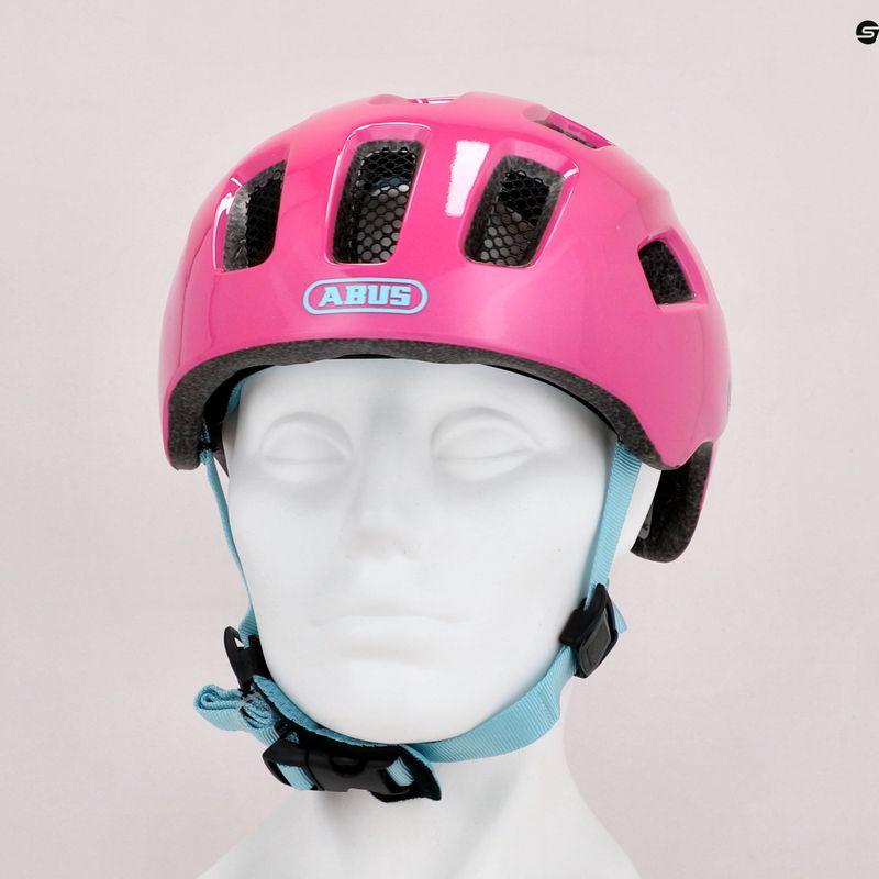 Kask rowerowy dziecięcy ABUS Youn-I 2.0 sparkling pink 9