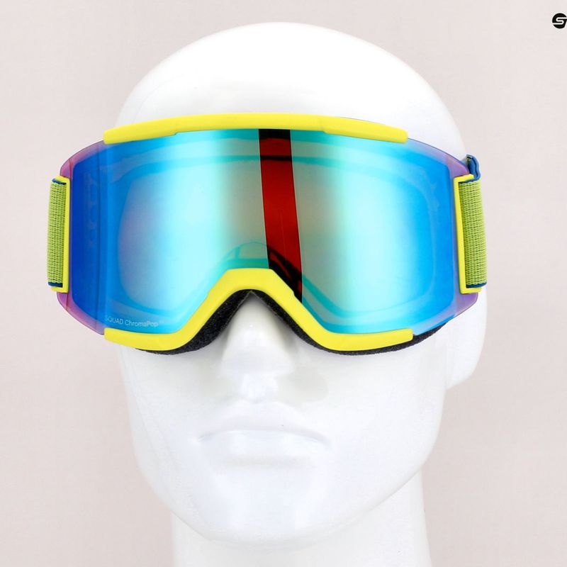 Gogle narciarskie Smith Squad neon yellow/chromapop everyday green mirror 10