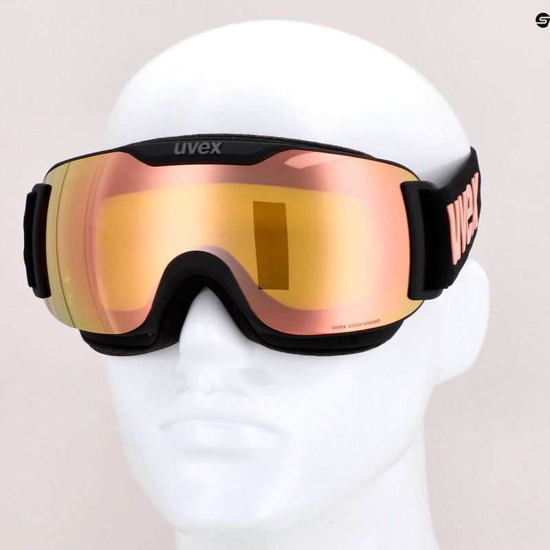 Gogle narciarskie UVEX Downhill 2000 S black matt/mirror rose colorvision yellow 12