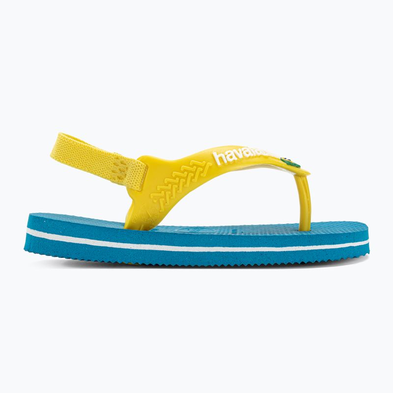 Sandały dziecięce Havaianas Baby Brasil Logo II white/blue/green/yellow 2