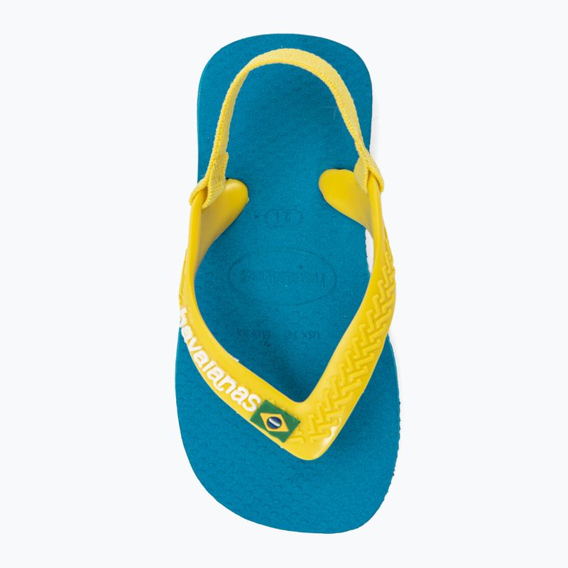 Sandały dziecięce Havaianas Baby Brasil Logo II white/blue/green/yellow 6