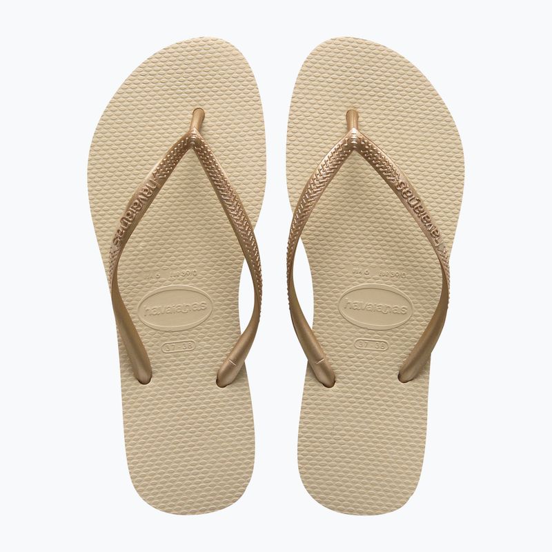 Japonki damskie Havaianas Slim sand grey / light golden 10