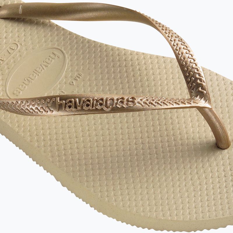 Japonki damskie Havaianas Slim sand grey / light golden 12