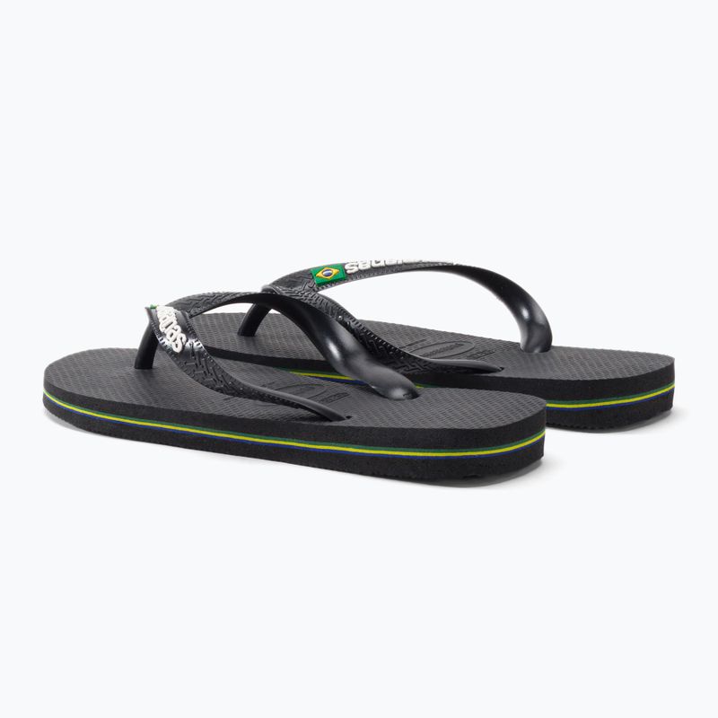 Japonki Havaianas Brasil Logo black/black 3