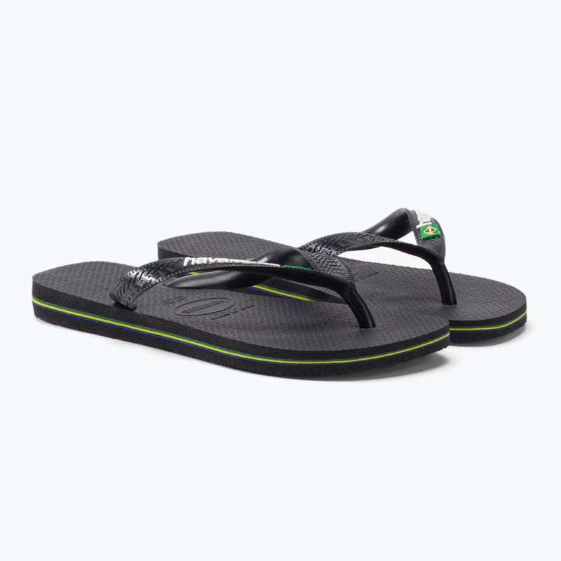 Japonki Havaianas Brasil Logo black/black 5