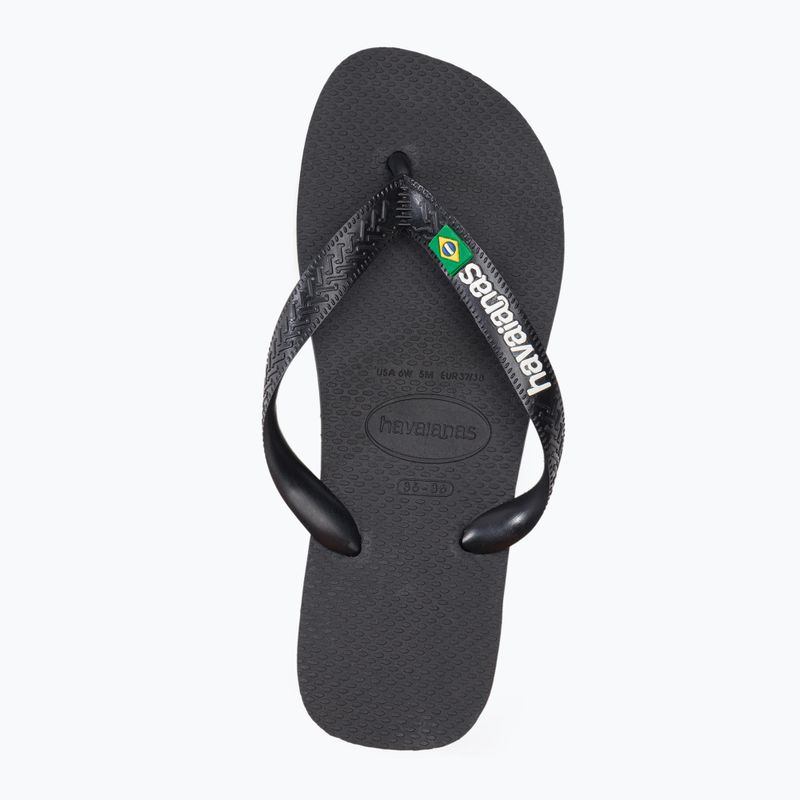 Japonki Havaianas Brasil Logo black/black 6