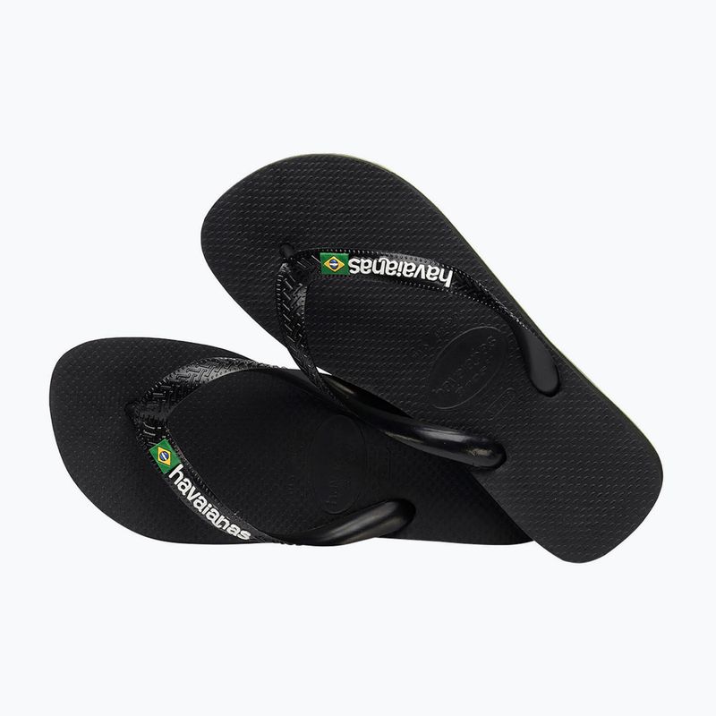 Japonki Havaianas Brasil Logo black/black 11