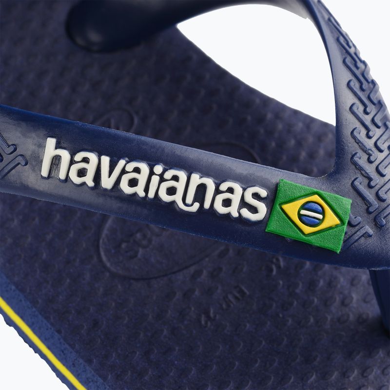 Sandały dziecięce Havaianas Baby Brasil Logo II navy blue / citrus yelloew 9