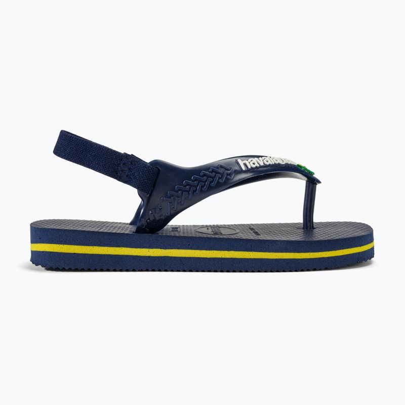 Sandały dziecięce Havaianas Baby Brasil Logo II navy blue / citrus yelloew 2