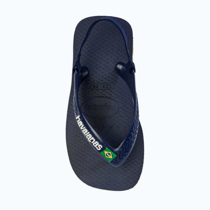 Sandały dziecięce Havaianas Baby Brasil Logo II navy blue / citrus yelloew 6