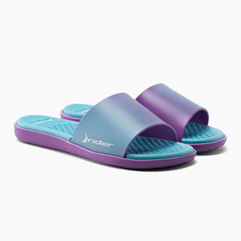Klapki damskie RIDER Splash III Slide lilac/blue 5
