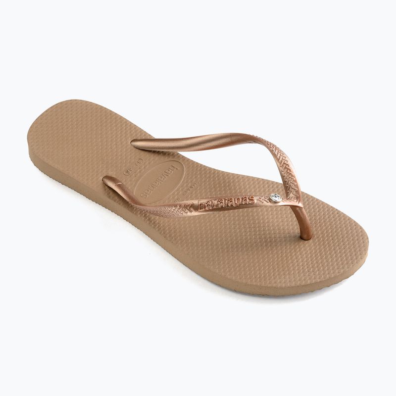 Japonki damskie Havaianas Slim Crystal Sw II rode gold 9