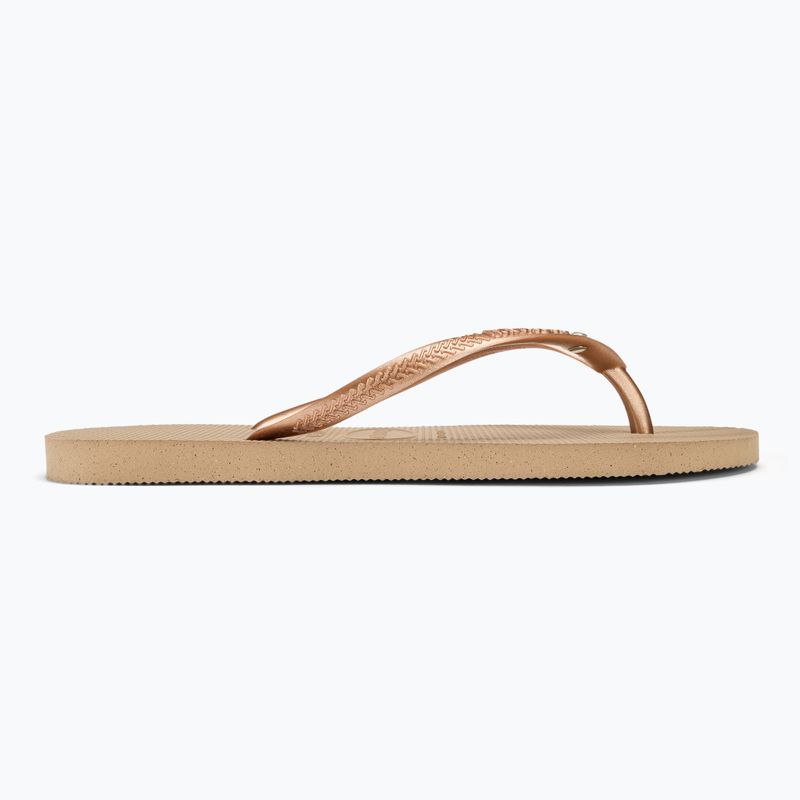 Japonki damskie Havaianas Slim Crystal Sw II rode gold 2