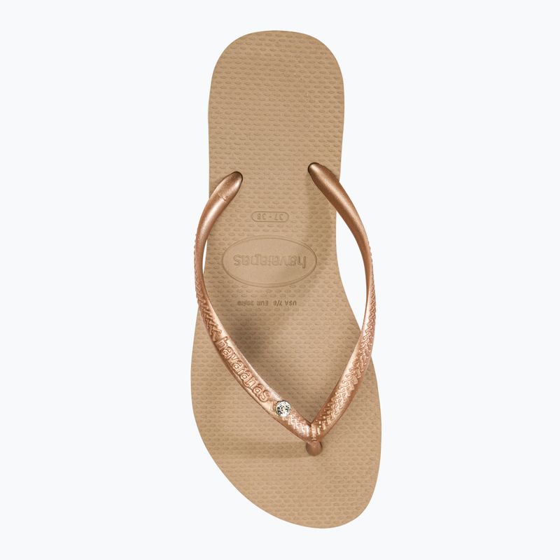 Japonki damskie Havaianas Slim Crystal Sw II rode gold 5