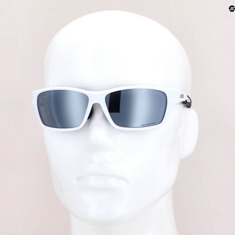 Okulary przeciwsłoneczne UVEX Sportstyle 232 P white matt/polavision mirror silver 11