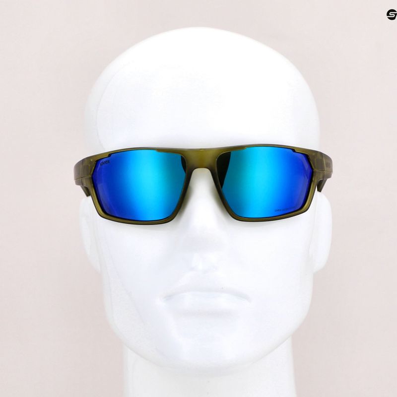 Okulary przeciwsłoneczne UVEX Sportstyle 233 P green matt/polavision mirror green 11