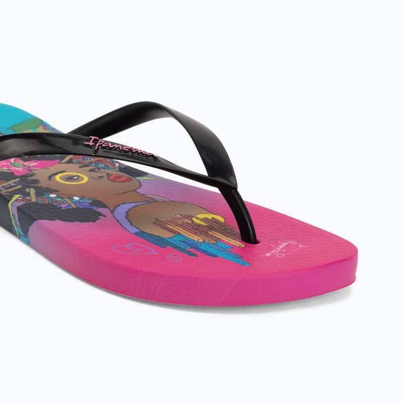 Japonki damskie Ipanema Graffiti V pink/black/blue 7