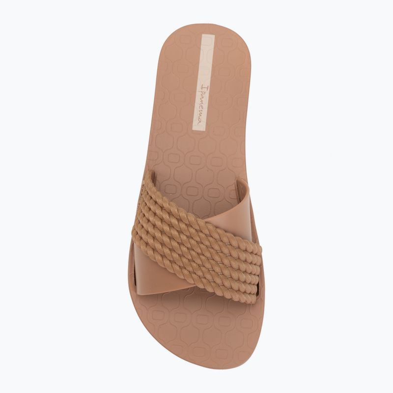 Klapki damskie Ipanema Street II brown/brown/beige 5