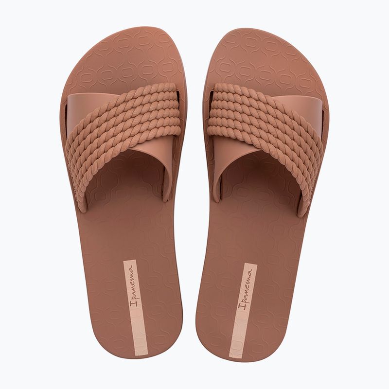 Klapki damskie Ipanema Street II brown/brown/beige 2