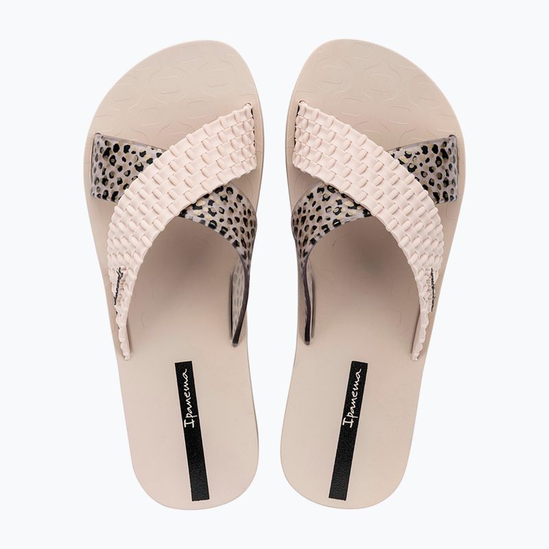 Klapki damskie Ipanema Sense Slide beige/beige/black 3