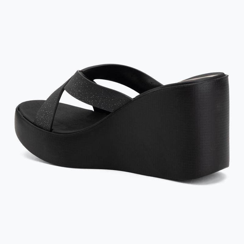 Klapki damskie Ipanema High Fashion II Slide black/glitter/beige 3