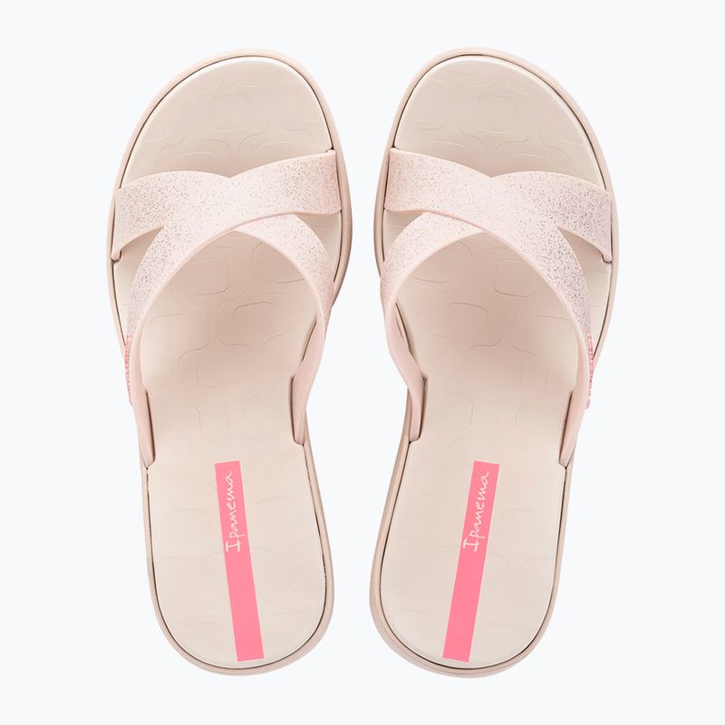 Klapki damskie Ipanema High Fashion II Slide beige/glitter/pink 2
