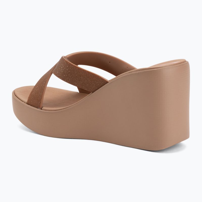 Klapki damskie Ipanema High Fashion II Slide brown/glitter/pink 3