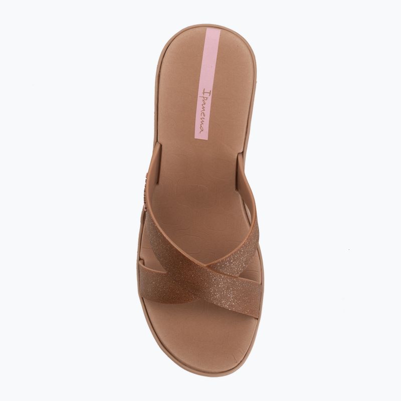 Klapki damskie Ipanema High Fashion II Slide brown/glitter/pink 5