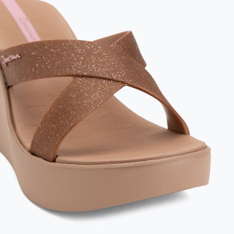 Klapki damskie Ipanema High Fashion II Slide brown/glitter/pink 7