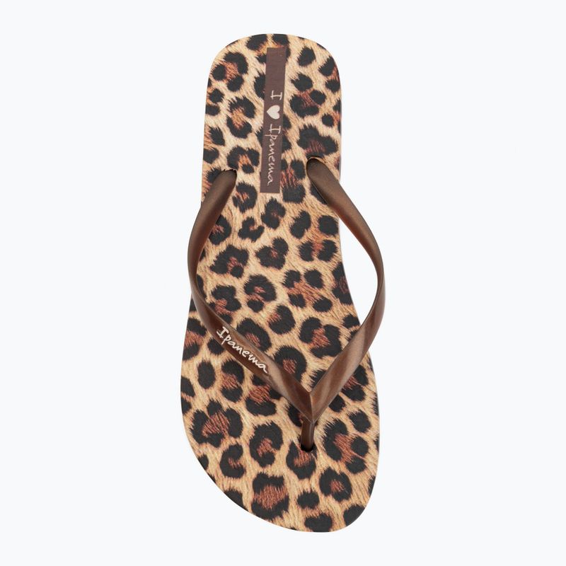 Japonki damskie Ipanema Animal Print beige/bronze/bronze 5