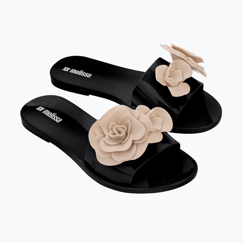 Klapki damskie Melissa Babe Petals Ad black/beige
