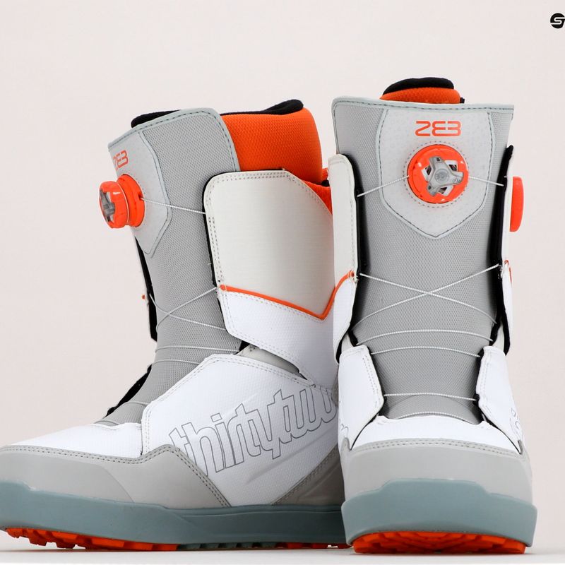 Buty snowboardowe męskie ThirtyTwo Lashed Double Boa Powell '22 grey/white/orange 15