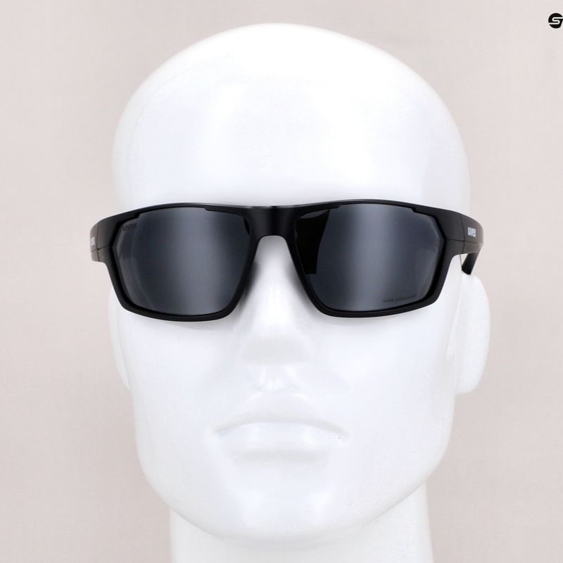Okulary przeciwsłoneczne UVEX Sportstyle 233 P black matt/polavision litemirror silver 10